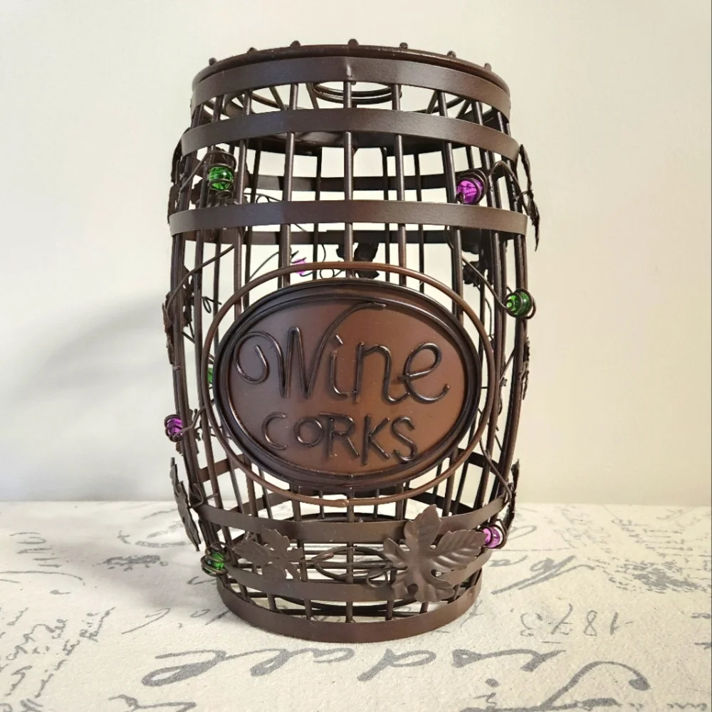 Metal Caged Barrel Cork Holder